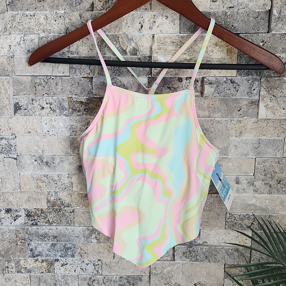 NWT Roxy Tropics Hype Crop Bikini Top Size Small - Picture 2 of 6